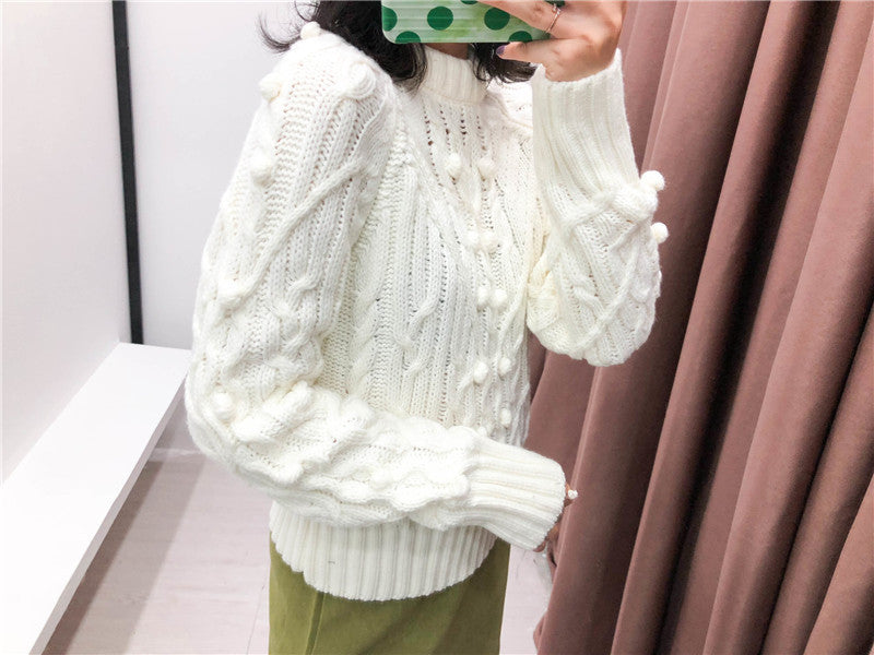Classy Cable Crew Neck Sweater - foxberryparkproducts