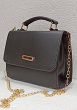 Load image into Gallery viewer, Women&#39;s Regular Size Solid Brown Artificial Leather Handheld Bag - foxberryparkproducts
