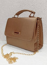 Load image into Gallery viewer, Women&#39;s Regular Size Solid Brown Artificial Leather Handheld Bag - foxberryparkproducts
