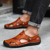 Genuine Leather Roman Summer Sandals For Men - foxberryparkproducts