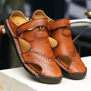 Genuine Leather Roman Summer Sandals For Men - foxberryparkproducts