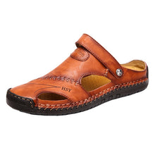 Load image into Gallery viewer, Genuine Leather Roman Summer Sandals For Men - foxberryparkproducts

