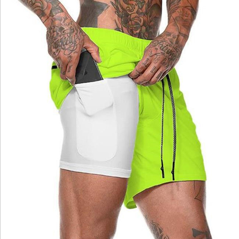 Men's Shorts Beach Pants Plus Size Double-Layer Running - foxberryparkproducts