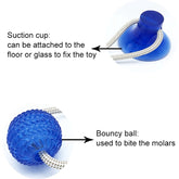Multifunction Pet Molar Bite Toy  Interactive fun Pet toy with TPR ball Tooth Cleaning - foxberryparkproducts