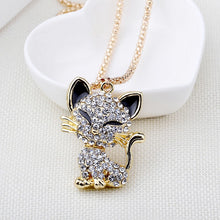 Load image into Gallery viewer, Necklace Pretty Rhinestone Cat Pendant                     ID A214 - 1156 - foxberryparkproducts
