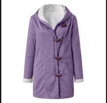 Load image into Gallery viewer, Solid color mid-length hooded jacket
