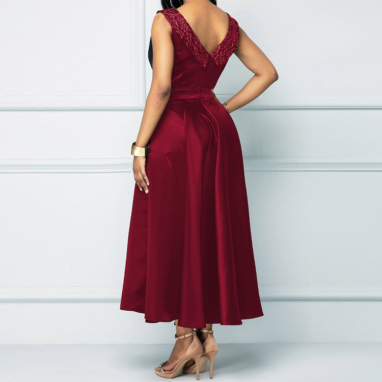 Vintage Elegant Sleeveless Dress - foxberryparkproducts