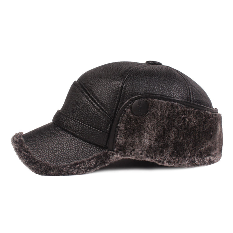 Leather cap men&