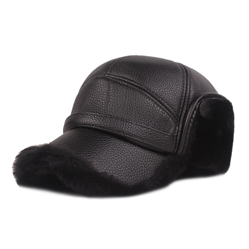 Leather cap men&