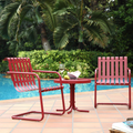 Gracie 3Pc Outdoor Chat Set Red - foxberryparkproducts