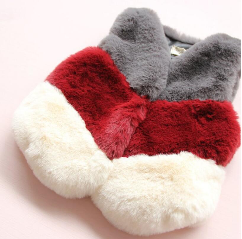 Melario Outerwear&Coats New autumn Winter Fashion Thick Warm Faux Fur Vest cute V-Neck Fur Patchwork Vest Girls clothes - foxberryparkproducts