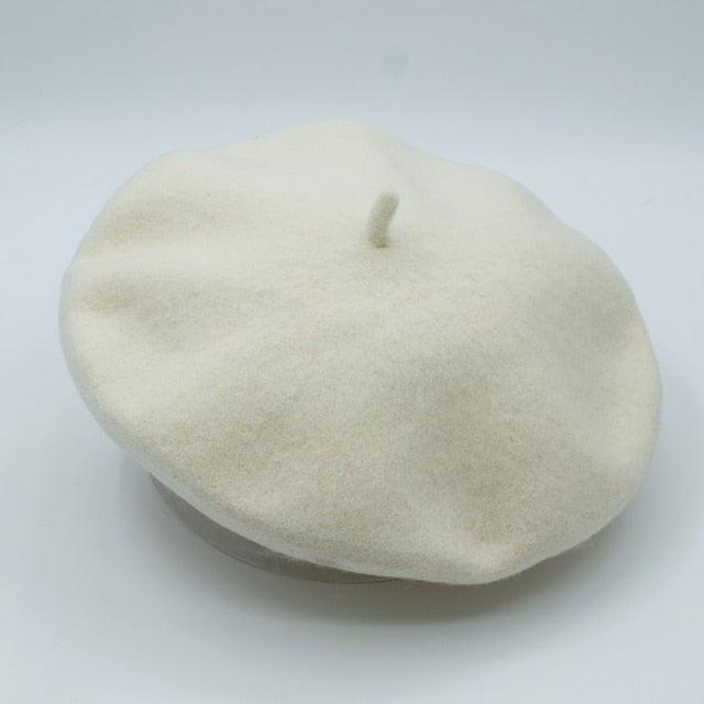 Autumn Winter Hat 100%  Wool Thick  Berets French Artist Beret - foxberryparkproducts