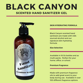 Black Canyon Amber & Orange Blossom Scented Hand Sanitizer Gel - foxberryparkproducts