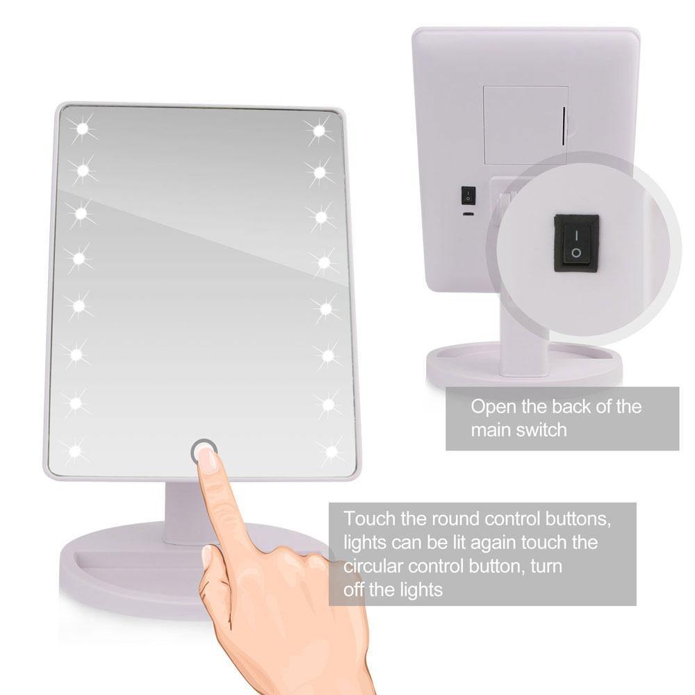 LED Touch Screen Makeup Mirror Professional Vanity Mirror - foxberryparkproducts