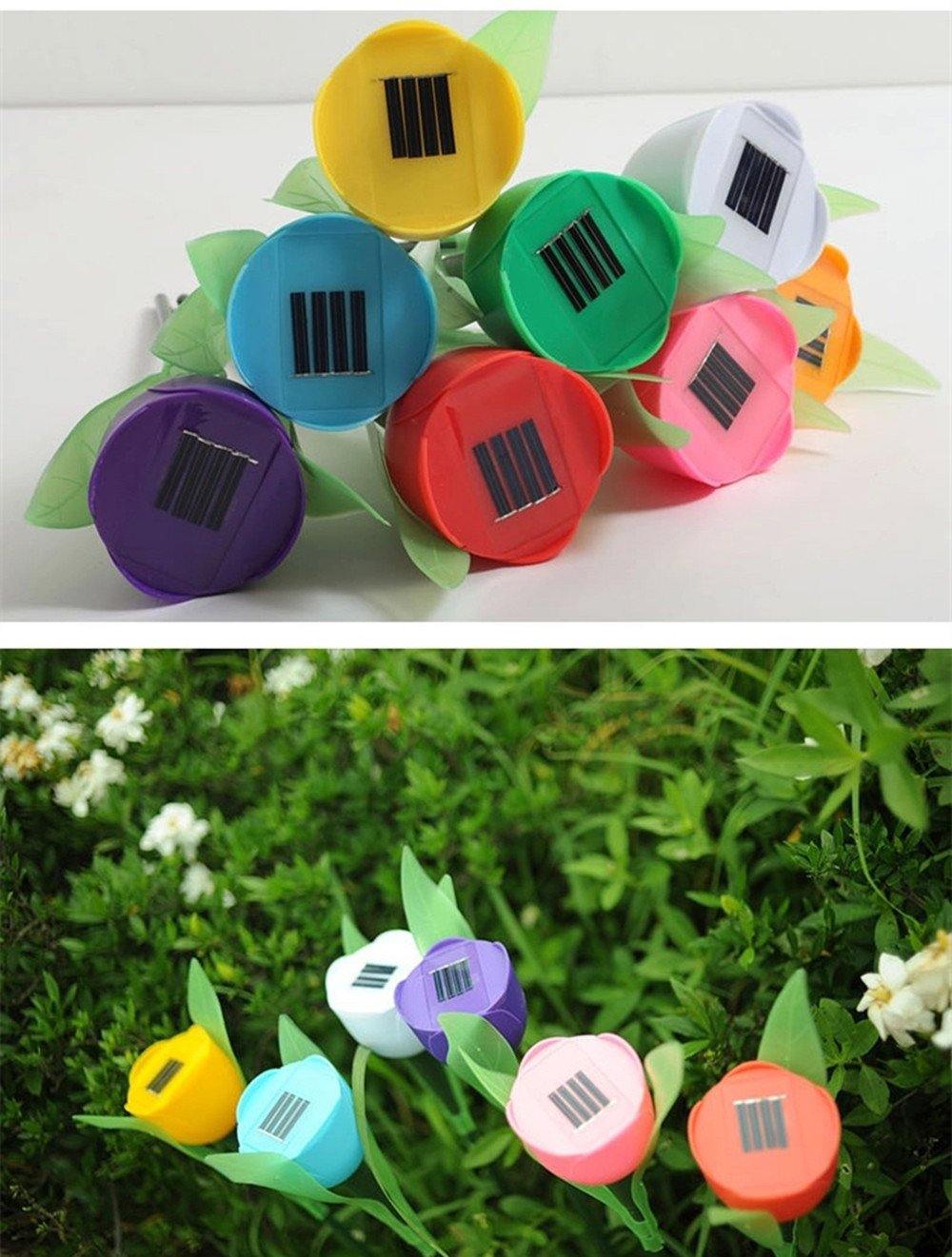 7Colors Solar lawn lamp LED Outdoor Garden Tulip - foxberryparkproducts