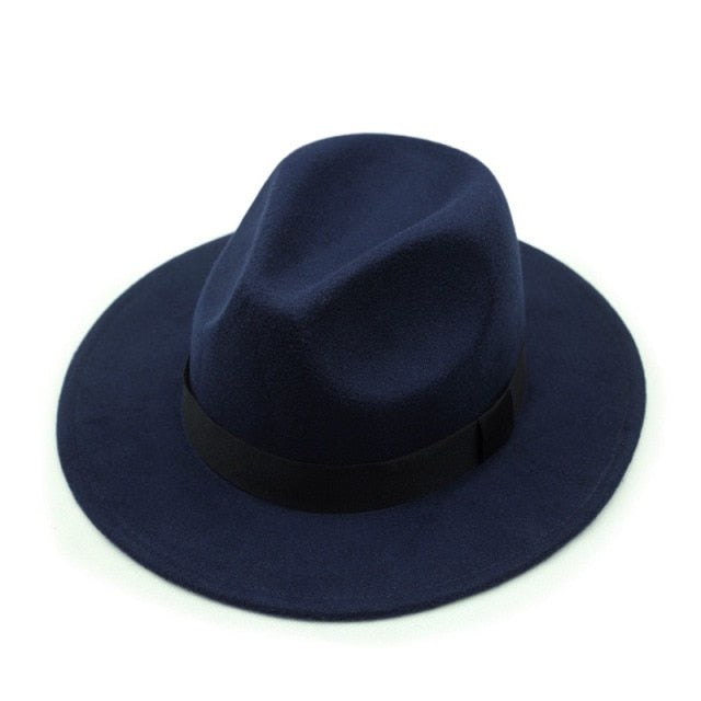 Vintage Unisex Wool Jazz Fedora Hat for Women and Men - foxberryparkproducts
