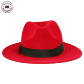 Vintage Unisex Wool Jazz Fedora Hat for Women and Men - foxberryparkproducts