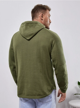 Slim fit Men Pullover Hoodie Solid Color Casual Male Long Sleeve Hoodie - foxberryparkproducts