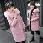 Girls Long Sleeve Hooded Windbreaker spring autumn Winter - foxberryparkproducts
