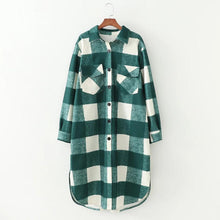 Load image into Gallery viewer, Fall Winter Women Oversized Checked Jackets Coat - foxberryparkproducts
