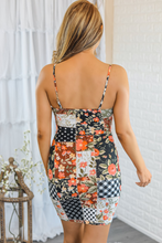 Load image into Gallery viewer, Love Me More Floral Patch Print Mini Dress - foxberryparkproducts
