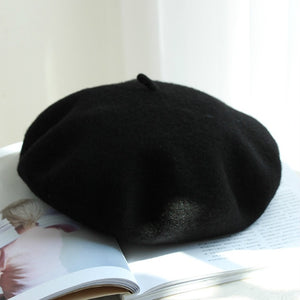 Autumn Winter Hat 100%  Wool Thick  Berets French Artist Beret - foxberryparkproducts