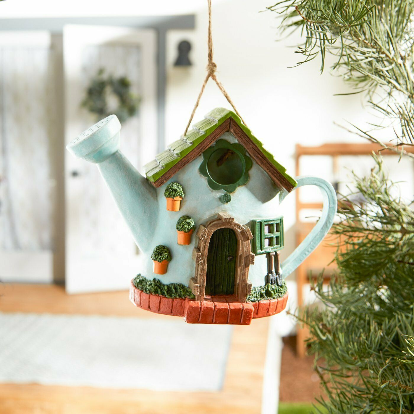 Whimsical Watering Can Birdhouse - foxberryparkproducts
