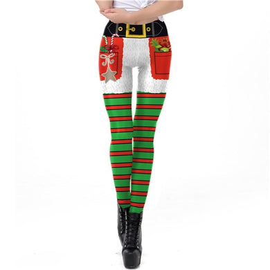 Christmas Autumn Winter Stripe Tribal Leggings for Women - foxberryparkproducts