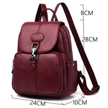 Load image into Gallery viewer, Multifunction Women Leather Backpack For Lady School Bag - foxberryparkproducts
