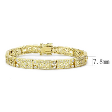 Load image into Gallery viewer, LO4735 - Gold Brass Bracelet with AAA Grade CZ  in Clear - foxberryparkproducts
