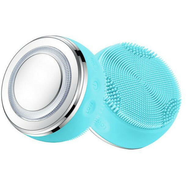 2in1 LED Light Silicone Heating Face Cleanser Massage - foxberryparkproducts