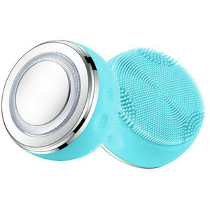 2in1 LED Light Silicone Heating Face Cleanser Massage - foxberryparkproducts