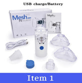 Portable Mesh Nebulizer Silent Ultrasonic Medical Steaming Inhaler - foxberryparkproducts