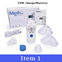 Load image into Gallery viewer, Portable Mesh Nebulizer Silent Ultrasonic Medical Steaming Inhaler - foxberryparkproducts
