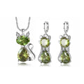Necklace Earrings Set Kitty  Set       ID A112 - 1112 - foxberryparkproducts