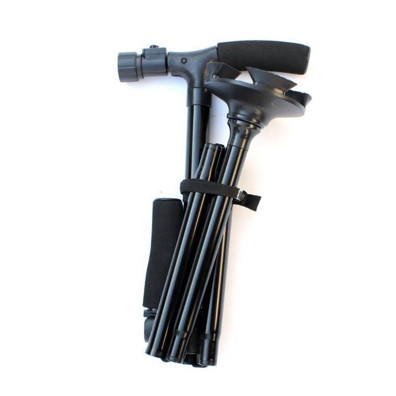 Telescopic Hurry Trusty Cane  Folding Canes LED Light Aged Walking Sticks Poles for the Elder ski camp telescopic baton outdoor hiking poles crutch - foxberryparkproducts