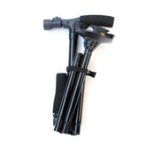 Telescopic Hurry Trusty Cane  Folding Canes LED Light Aged Walking Sticks Poles for the Elder ski camp telescopic baton outdoor hiking poles crutch - foxberryparkproducts