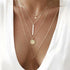 Necklace  Spectacular 3 Piece Rectangle Drop 18K Gold Plated     ID A112 - 1142 - foxberryparkproducts