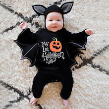 Load image into Gallery viewer, Novelty Baby&#39;s Romper Toddler Newborn Baby Boys Girls Halloween Cosplay Costume Romper Hat Outfits Batwing Sleeve Baby Clothing - foxberryparkproducts
