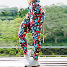Load image into Gallery viewer, S-3XL New arrival Women Leggings Workout Sport Legging Digital Print Stretch Fitness Running Pants High Waist Push Up Leggins - foxberryparkproducts
