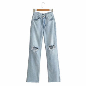 Ripped Flare Pants - foxberryparkproducts