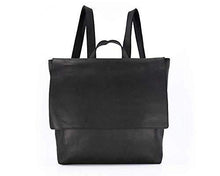 Load image into Gallery viewer, Classic Black Leather Backpack, Laptop Handbag - foxberryparkproducts
