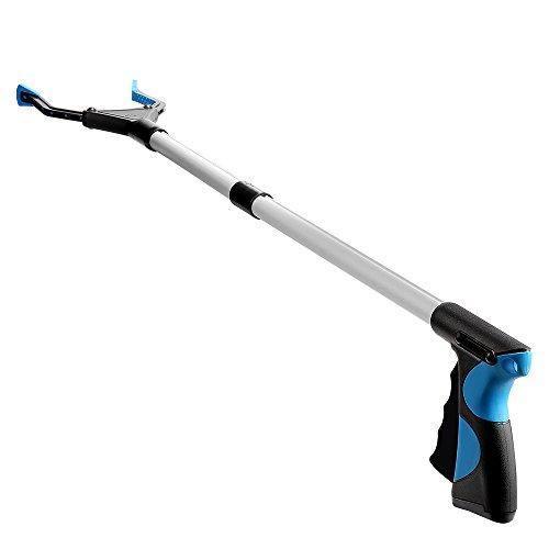 Reacher Grabber Tool, 32" Foldable Grabber Reacher for Elderly, Lightweight Extra Long Handy Trash Claw Grabber, Reaching Assist Tool for Trash Pick Up, Nabber, Litter Picker, Arm Extension (Blue) - foxberryparkproducts