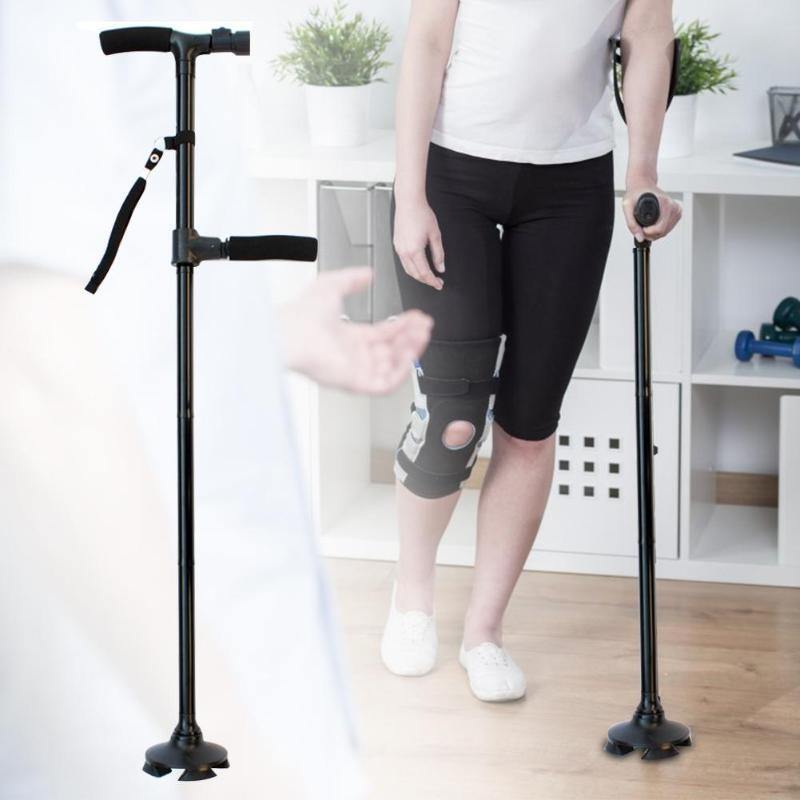 Telescopic Hurry Trusty Cane Folding Canes LED Light Aged Walking Stic ...
