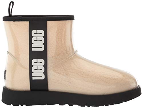 UGG Classic Clear Mini Boot, Natural / Black, Size 7 - foxberryparkproducts