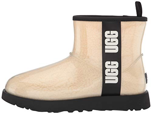 UGG Classic Clear Mini Boot, Natural / Black, Size 7 - foxberryparkproducts