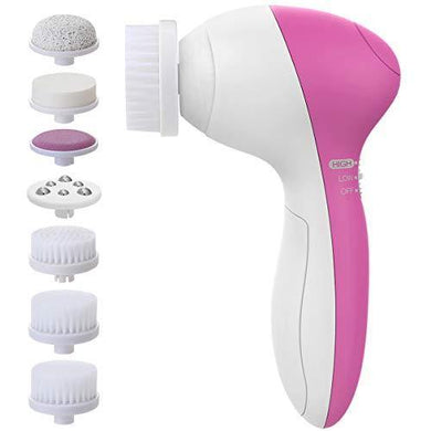 PIXNOR Facial Cleansing Brush [Newest 2020], Waterproof Face Spin Brush with 7 Brush Heads for Deep Cleansing, Gentle Exfoliating, Removing Blackhead, Massaging - foxberryparkproducts