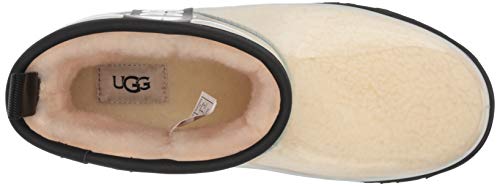 UGG Classic Clear Mini Boot, Natural / Black, Size 7 - foxberryparkproducts