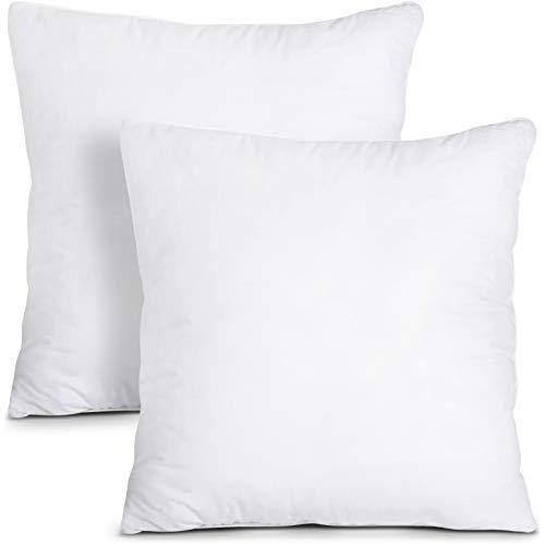 Utopia Bedding Throw Pillows Insert (Pack of 2, White) - 18 x 18 Inches Bed and Couch Pillows - Indoor Decorative Pillows - foxberryparkproducts