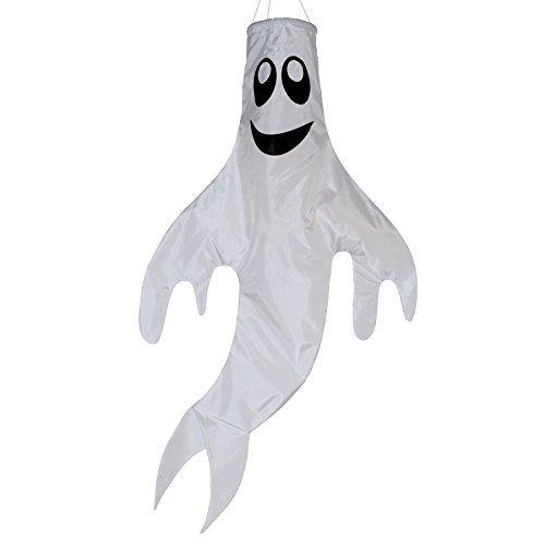 In the Breeze Large 43 inch Ghost Windsock Halloween Hanging Decoration - foxberryparkproducts
